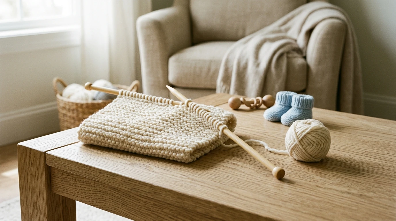 Easiest Baby Knitting Project: Simple Garter Blanket